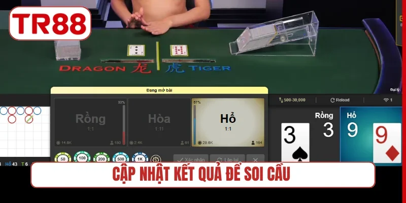 Cập nhật kết quả để soi cầu